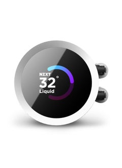 ان زد اكس تي مبرد مائي 60mm AIO Liquid مع شاشة عرض صغيرة ومراوح RGB اللون أبيض - RL-KR360-W1  - Image 3