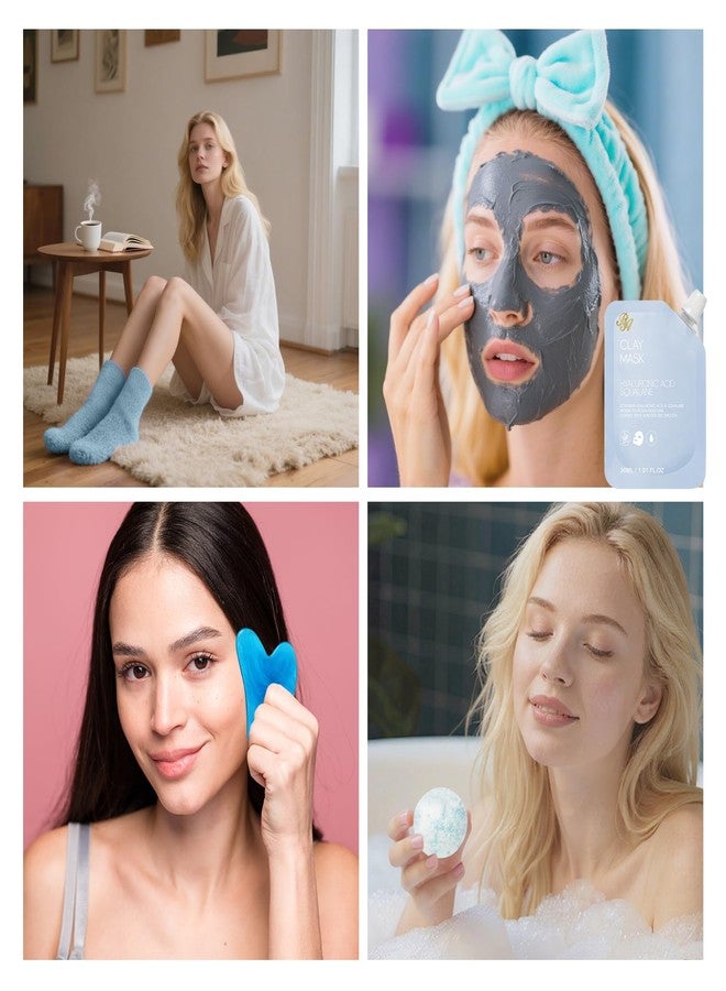 را روز اسكا هدية عيد الأم مكونة من 55 قطعة، مجموعة هدايا أقنعة الوجه الورقية للنساء، عناية مرطبة بالبشرة، مجموعة هدايا سبا منزلي، سيروم للوجه، هدية مثالية لعيد الميلاد، عيد الميلاد، ذكرى الزواج - Image 5