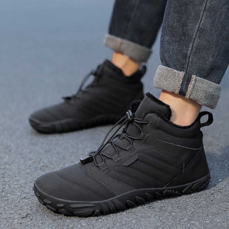 Outdoor Sports Shoes, Mountaineering Hiking Cotton Boots, Men''s and Women''s Mid-Cut Five-Finger Warm and Cold-Proof Snow Boots, Non-Slip Cotton Shoes - Image 4