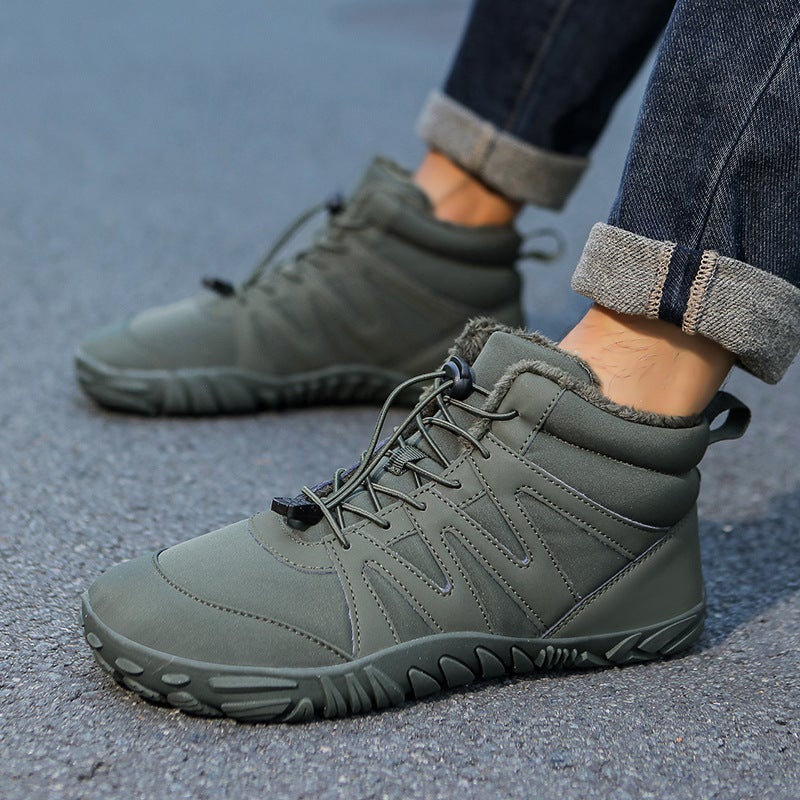 Outdoor Sports Shoes, Mountaineering Hiking Cotton Boots, Men''s and Women''s Mid-Cut Five-Finger Warm and Cold-Proof Snow Boots, Non-Slip Cotton Shoes - Image 1