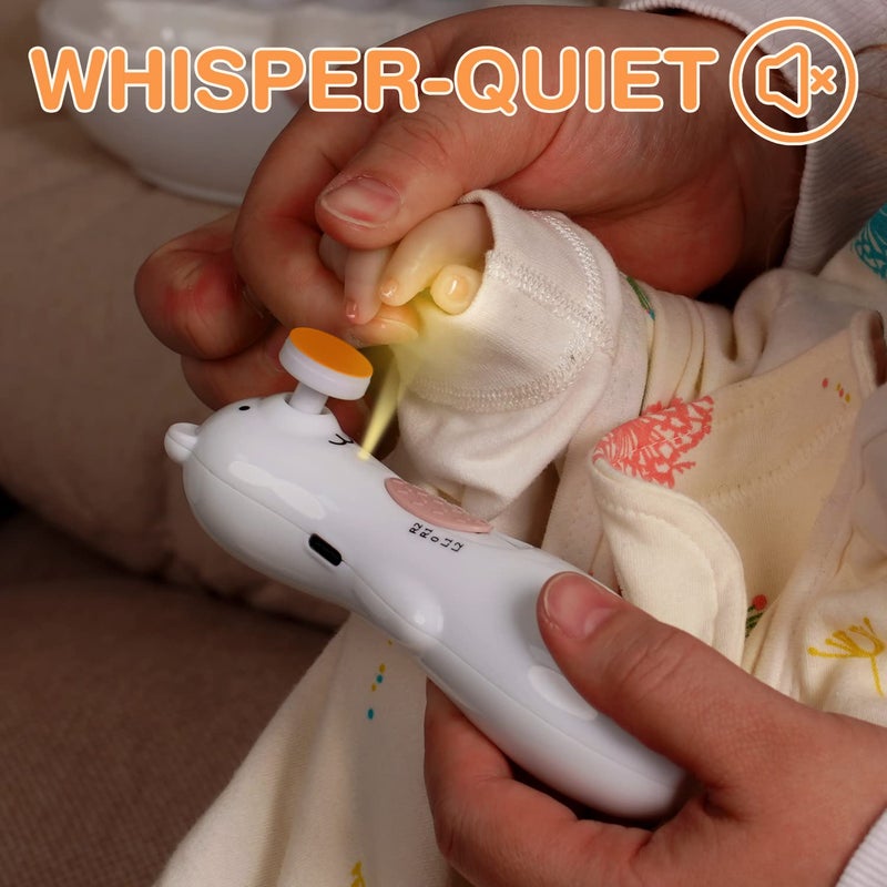 haakaa Electric Nail Trimmer Replacement Pads Baby Nail Trimmer Heads for Standard Baby Nail File, Suitable for 12+Months, Orange - Image 4