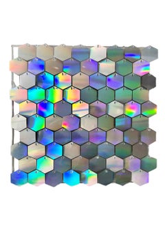 Generic Sequin Wall Panels for Party Decor Jx-1244 colorful silver-hexagon 