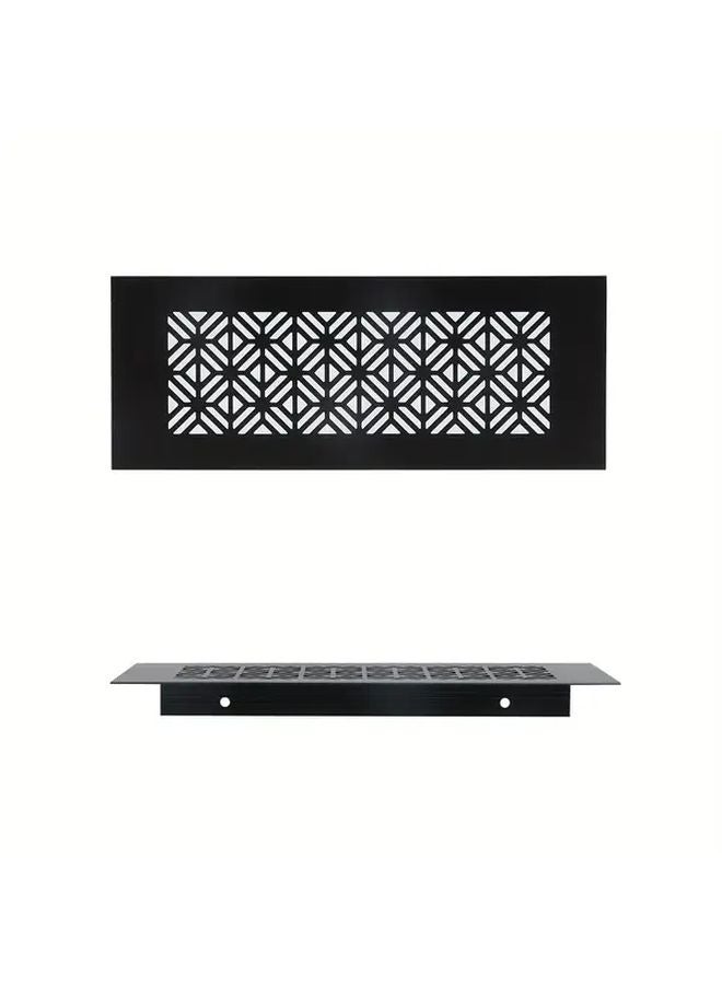 2pcs Black White Geometric Mesh Vent Covers Durable Aluminum Alloy Easy Install - Image 3