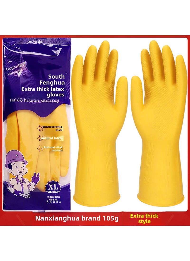 Generic - Thickened Waterproof Rubber Gloves for Household Cleaning Nanxianghua 100 Kete Thick - Image 1