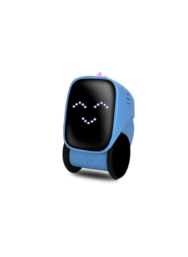 Smart Charging Robot Voice Control Dialogue Recording Induction Touch Early Education Programming Induction Toy-color:blue  - Image 1