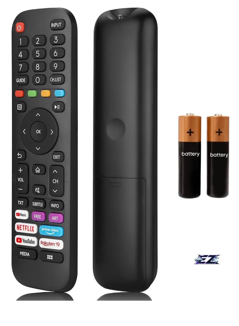 ELTRAZONE Universal Replacement for Hisense VIDAA TV Remote, Upgraded Infrared Remote Control EN2G30H/EN2A30 with Netflix, Prime Video, YouTube, Rakuten TV Buttons - With Battery - Image 1