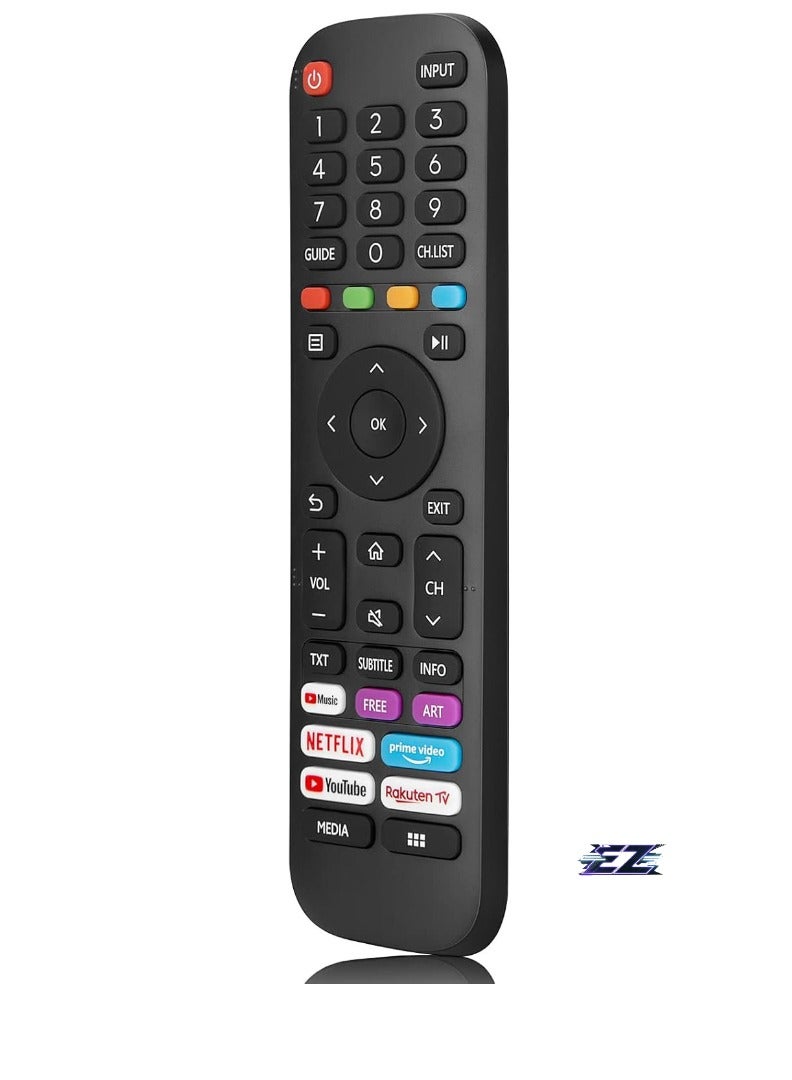 ELTRAZONE Universal Replacement for Hisense VIDAA TV Remote, Upgraded Infrared Remote Control EN2G30H/EN2A30 with Netflix, Prime Video, YouTube, Rakuten TV Buttons - With Battery - Image 2