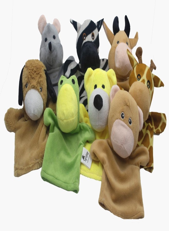 Elfactory Animal Hand Puppets for Kids - Educational Storytelling Interactive Plush Hand Puppet Set for Learning (6-8 inches) (PF2) - Image 1