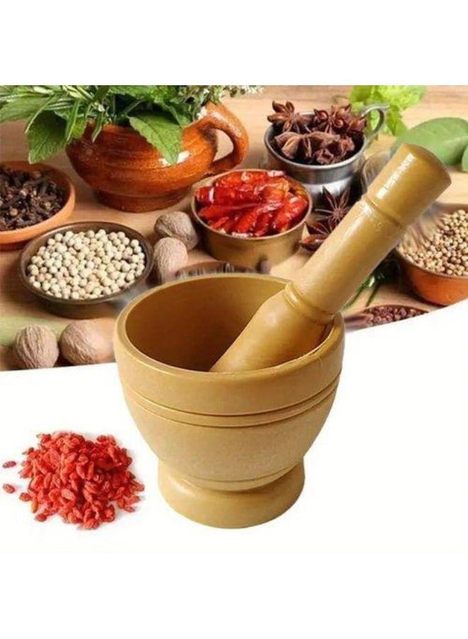 Mortar and Pestle Set, Premium Natural Grinder for Spices, Herbs, and Kitchen Use with Ergonomic Design, Perfect for Crushing, Grinding, and Mixing Ingredients - Image 1