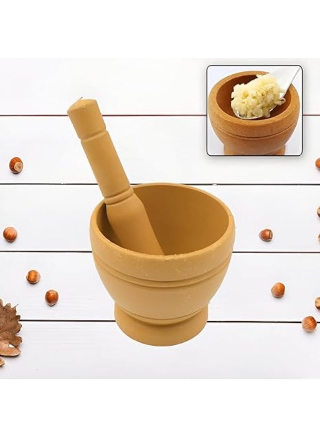 Mortar and Pestle Set, Premium Natural Grinder for Spices, Herbs, and Kitchen Use with Ergonomic Design, Perfect for Crushing, Grinding, and Mixing Ingredients - Image 3