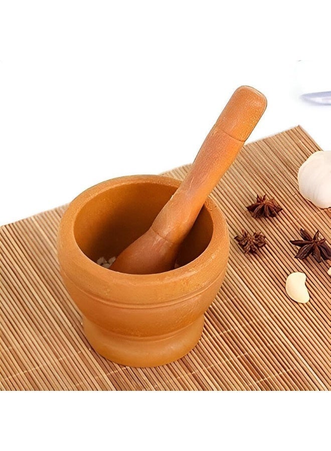 Mortar and Pestle Set, Premium Natural Grinder for Spices, Herbs, and Kitchen Use with Ergonomic Design, Perfect for Crushing, Grinding, and Mixing Ingredients - Image 5