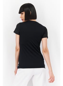 Reebok Women Sportswear Fit Training Brand Logo Top, Black  - Image 3