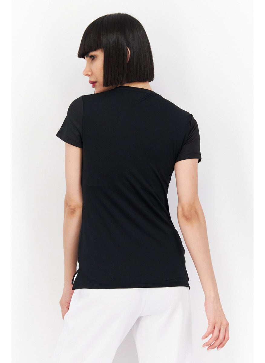 Reebok Women Sportswear Fit Training Brand Logo Top, Black  - Image 3