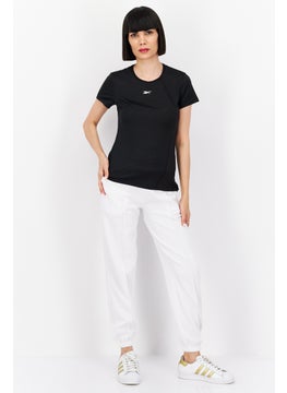Reebok Women Sportswear Fit Training Brand Logo Top, Black  - Image 2