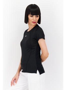 Reebok Women Sportswear Fit Training Brand Logo Top, Black  - Image 4