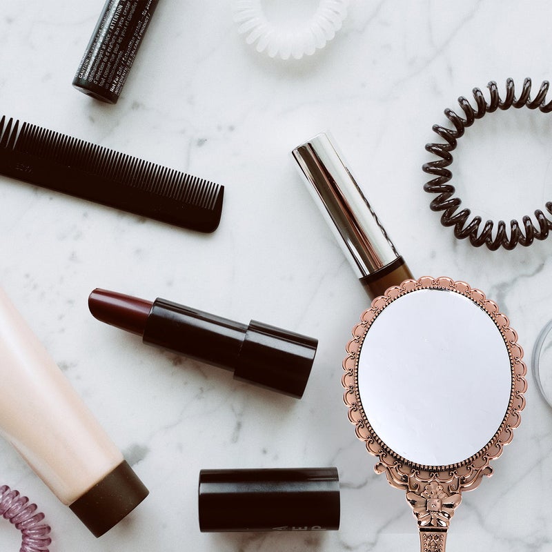 💄 مرآتان يدويتان للمكياج محمولة بتصميم ق م بلون ذه - Image 4