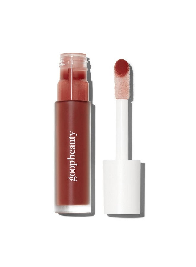 goop Beauty Hydra-Barrier Gel Gloss | Hydrating Lip Gloss to Moisturize & Plump Lips | Hyaluronic Acid & Vitamin E | Spice - Sheer Cocoa | 0.13 oz - Image 1