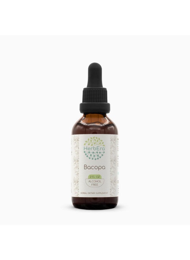 HerbEra HerbEra Bacopa B60 Alcohol-Free Herbal Extract Tincture, Concentrated Liquid Drops Natural Bacopa (Bacopa Monnieri) Dried Herb 2 fl oz  - Image 1