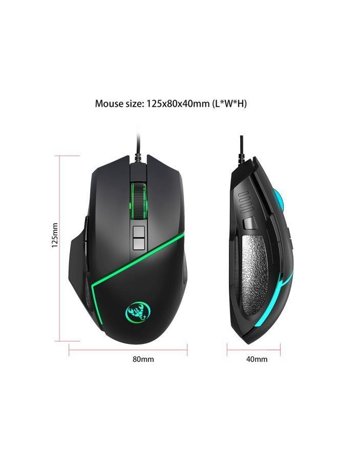 NIBEMINENT Wired Gaming Mouse Black  - Image 2