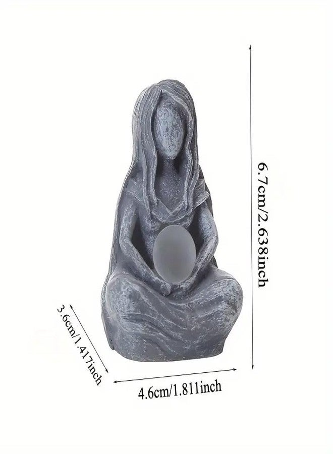 Ximimark Moon Goddess Statue, Resin Crafts Ornaments, Desktop Decor, Modern, Gray - Image 2