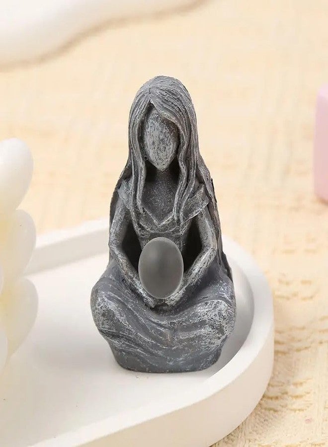Ximimark Moon Goddess Statue, Resin Crafts Ornaments, Desktop Decor, Modern, Gray - Image 3