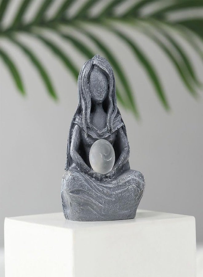 Ximimark Moon Goddess Statue, Resin Crafts Ornaments, Desktop Decor, Modern, Gray - Image 4
