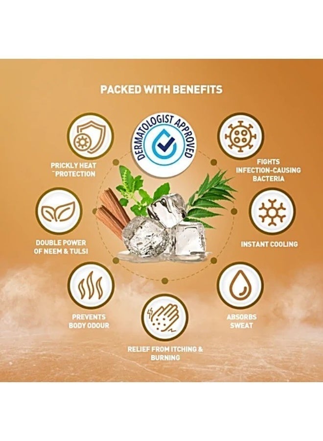 Dermicool Dermi Cool Prickly Heat Powder Radiant Sandal, 150 g (Dermicool 60g free) - Image 3