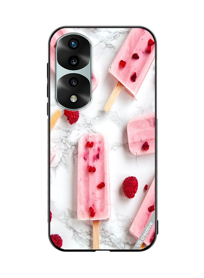 VR CREATIVE Protective Case Cover For Honor 70 Pro Gulabi Icecream Design Multicolour - Image 1