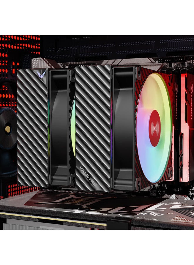 Valkyrie Dq125 Argb Black Vk Cpu Air Cooler Dual Tower Reverse Gravity 6 Heatpipe Direct Touch Supports Lga1700/1851 Am5 Argb Lighting - Image 5