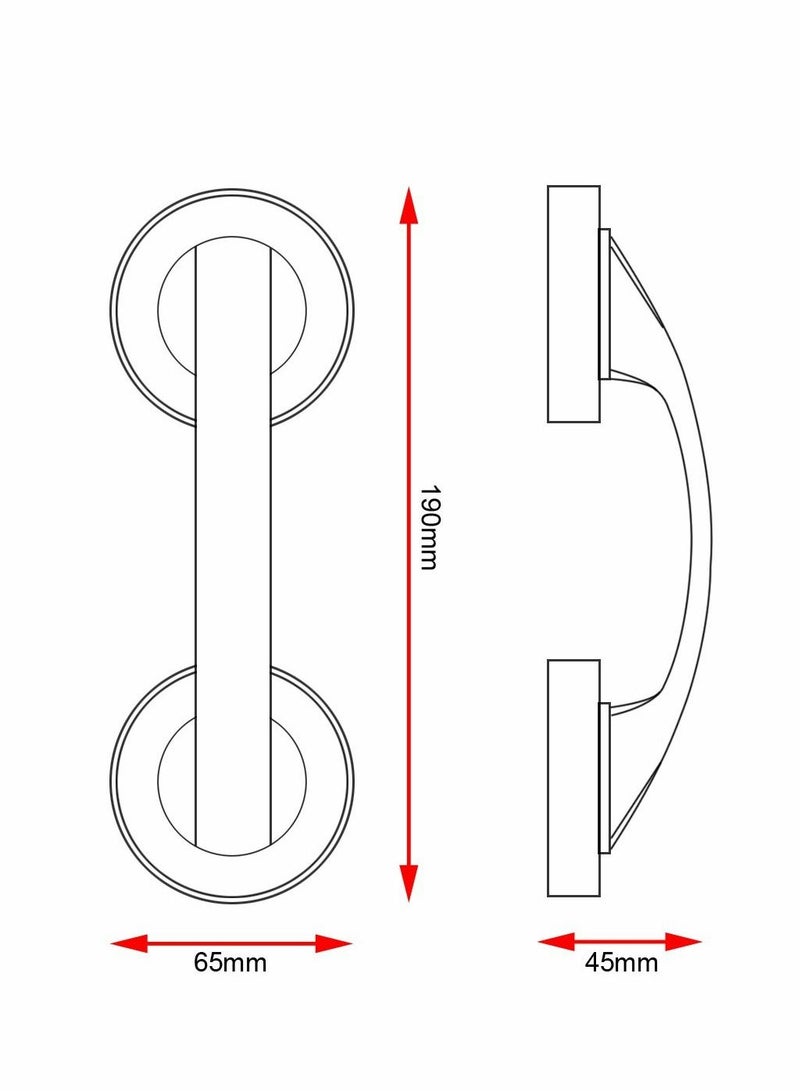 Y&D Suction Bathroom Handle, Bath Handles Grab Rails, Anti-slip Handrail Safety Hand Grip  - Image 2