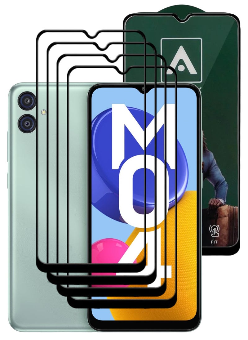 ACLIX 4 Pieces Antistatic ESD Dustproof Premium Quality High Definition Tempered Glass Screen Protector Designed For Samsung Galaxy M04 - Image 1