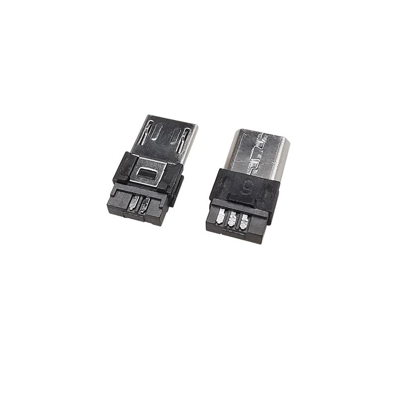 CentIoT - 10pcs White Type B Micro USB MALE USB 2.0 - 5 Pin Plug Connector - With Plastic Cover - DIY Kit (6mm White) - Image 5