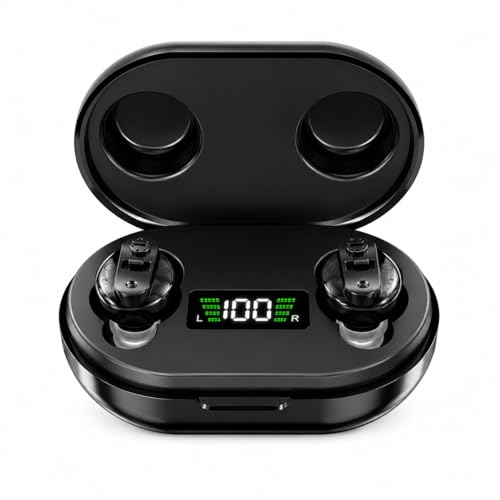 Aika CIC Wireless Rechargeable Hearing Aids for Old Age and Seniors with Digital Display, Noise Reduction, and 30-Hour Battery Life (Black, Manual, 1 Year Warranty, Free Dry Kit) - Image 2