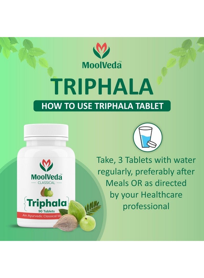 Moolveda Triphala Tablets | Uses For Digestion, Constipation and Detox | 90 Veg Tablets - Image 5