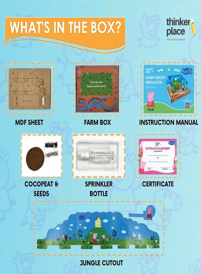 ThinkerPlace مجموعة ري مزرعة بيبا بيج من ثينكر بليس - مجموعة الري بالرش | ابنِ، تعلّم، والعب | لعبة تعليمية للأطفال من عمر 5 سنوات فما فوق | مجموعة تعليمية للري مع شخصيات بيبا المتحركة | لعبة تعليمية ممتعة - Image 5