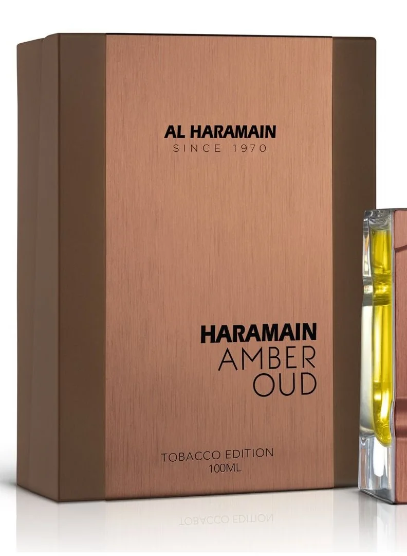 الحرمين عطر الحرمين أمبر عود توباكو إديشن أو دو برفيوم سبراي 100 مل | عطر فاخر للجنسين | برائحة دافئة، بهارات وأخشاب