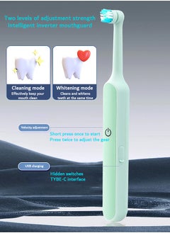 FIRSTAR Electric Toothbrush, Rechargeable Rotating Toothbrush with 2 Modes, for Adults and Kids (Green)  - Image 3