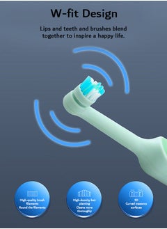 FIRSTAR Electric Toothbrush, Rechargeable Rotating Toothbrush with 2 Modes, for Adults and Kids (Green)  - Image 5