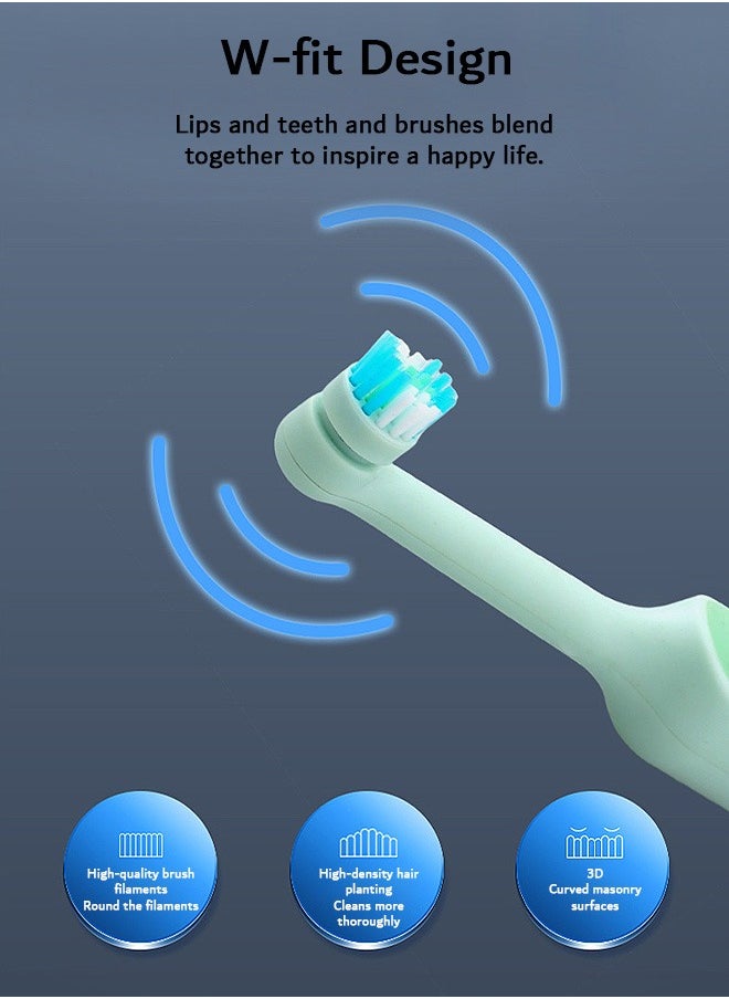 FIRSTAR Electric Toothbrush, Rechargeable Rotating Toothbrush with 2 Modes, for Adults and Kids (Green)  - Image 5