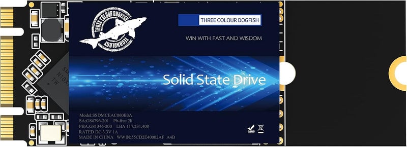 Dogfish M.2 SSD 512GB 3D NAND TLC SATA III 6 Gb/s, M.2 (2260mm) Internal Solid State Drive - Compatible with Desktop PC Laptop (M.2 2260 512GB) - Image 1