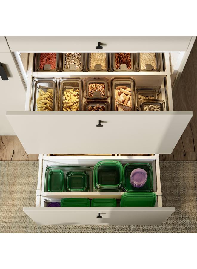 erorex Food Container With Lid, Set Of 17, Green - Image 5