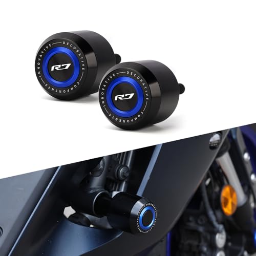 Modeer مودير متوافق مع YZF R7 2021 2022 2023 2024 2025 دراجة نارية إطار حماية من الاصطدام والانزلاق (أزرق) - Image 1