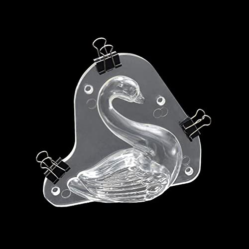 TUKE Big Size 3D Swan Chocolate Mold 5.68 x 5.16 x 1.88" Crystal Jelly Candy Mould with 3 Clips Candy Cake Decoration Desserts Fondant Model DIY Home Baking Pastry Tool - Image 5