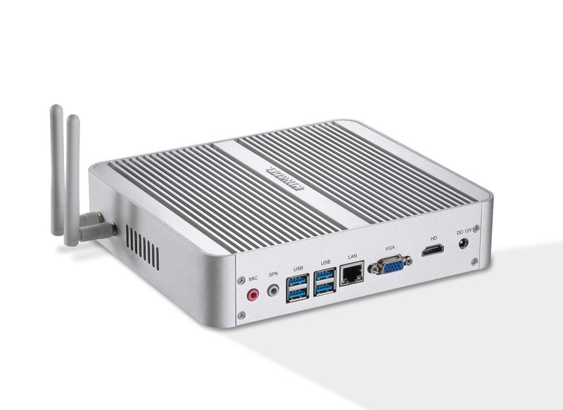 KINGDEL Fanless Mini PC, Powerful Mini Desktop Computer, i5 8th Gen. 4 Cores CPU, 16GB DDR4 RAM, 250GB SSD, 4096x2304, HD Port, LAN, VGA, 4xUSB 3.0, W-11 Pro - Image 1