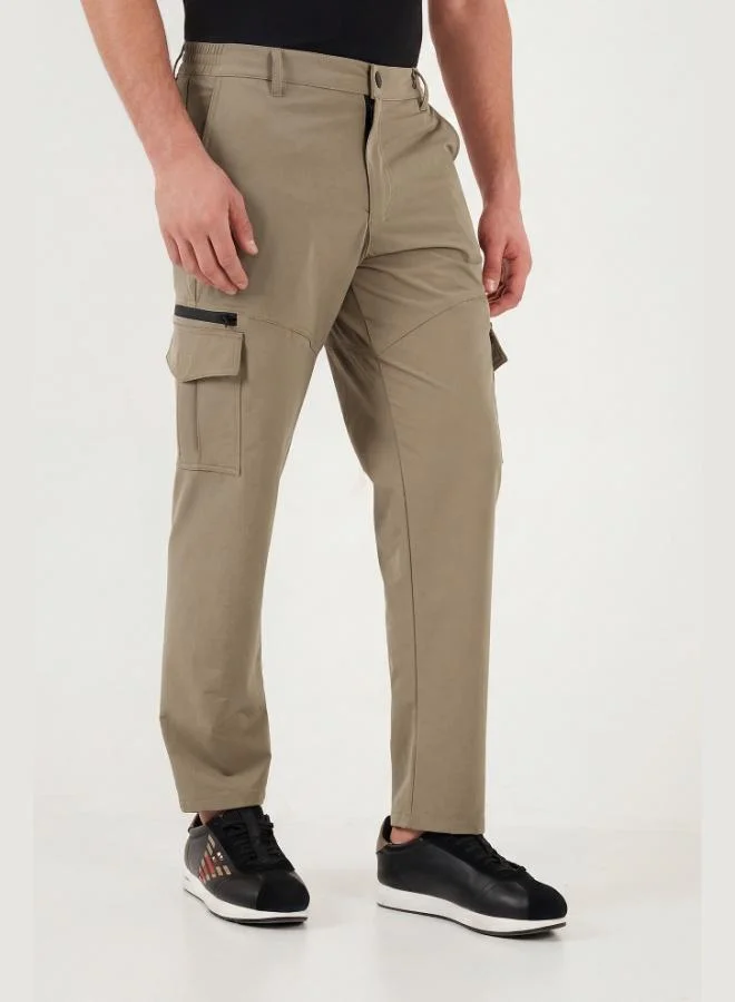 Buratti  Buratti Regular Fit Normal Waist Pocket Detail Trekking and Courier Trousers Men's TROUSERS 693150 for Men | Best Price UAE