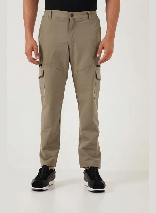 Buratti  Buratti Regular Fit Normal Waist Pocket Detail Trekking and Courier Trousers Men's TROUSERS 693150 for Men | Best Price UAE