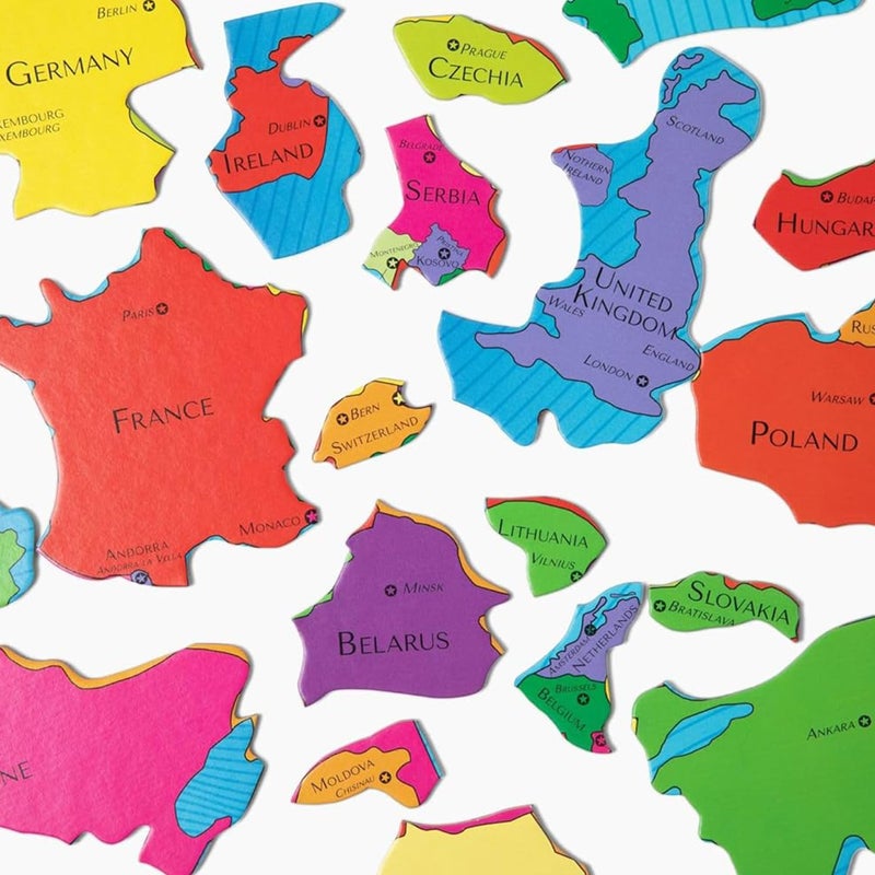 GeoToys GeoPuzzle, Europe Shaped Jigsaw Puzzles, 58 Pc Geography Puzzle, Geography Game & Map Puzzle - Jigsaw Puzzles for Kids Ages 6-9 Years Old, Stocking Stuffers for Kids - Image 4