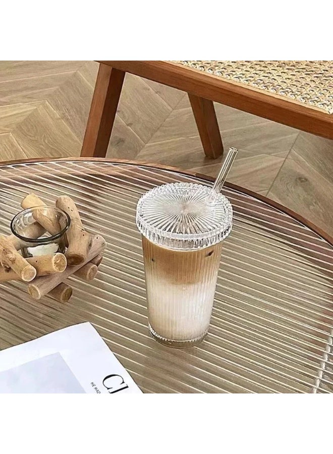 Iced Coffee Mug with Lid and Straw – 16oz/20oz Reusable Glass Tumbler for Cold Drinks | Aesthetic Mason Jar Cup with Bamboo Lid for Iced Coffee, Tea, Juice, Smoothies  - Image 2