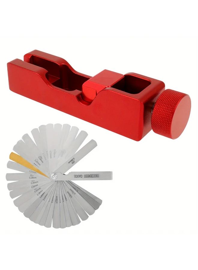 Red Universal Spark Plug Gap Tool With Feeler Gauge For 10 12 14 16mm Plugs - Image 4