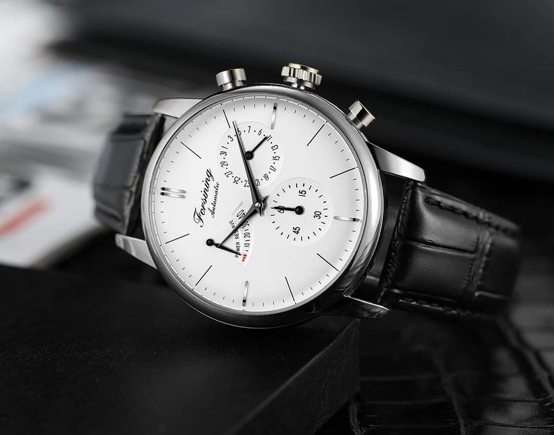 FORSINING ساعة أوتوماتيكية للرجال من فورسينغ، عرض تاريخ احتياطي الطاقة، ساعة ميكانيكية عصرية على المعصم - Image 4